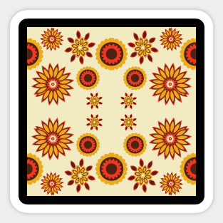 abstract seamless floral pattern exotic shapes Sticker